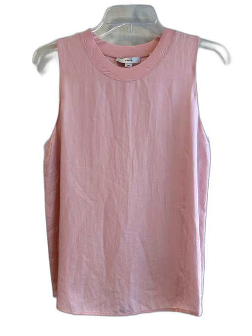 Vince Size Medium Pale Pink Triacetate Sleeveless Crew Neck Top Pale Pink / Medium