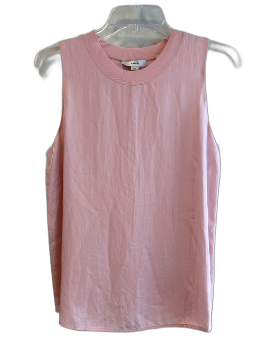 Vince Size Medium Pale Pink Triacetate Sleeveless Crew Neck Top Pale Pink / Medium