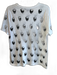 Skull Cashmere Size Large White & Black Cotton Short Sleeve Round Neck Skull Top White & Black / Large