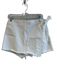 We The Free Size 8 White Cotton Front Zip Raw Hem Wrap Around Skort White / 8