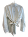 Rails Size Medium White Cotton Blend Long Sleeve Wrap Waist Collared Top White / Medium