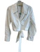 Rails Size Medium White Cotton Blend Long Sleeve Wrap Waist Collared Top White / Medium