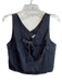 Maeve Size Small Black Polyester Blend Sleeveless V Neck rhinestone bow Top Black / Small