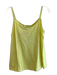 MNG Size Small Yellow Cotton Blend Spaghetti Strap Modified V Neck Tank Top Top Yellow / Small