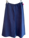 Zara Size Small Navy Cotton Back Zip Stretch Waist Midi A line Skirt Navy / Small