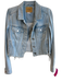 Paige Size XS Light Denim Cotton Silver Buttons Pockets Frayed Hem Jacket Light Denim / XS