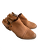 Franco Sarto Shoe Size 8.5 Light Brown Suede Open Back Stacked Heel Shoes Light Brown / 8.5