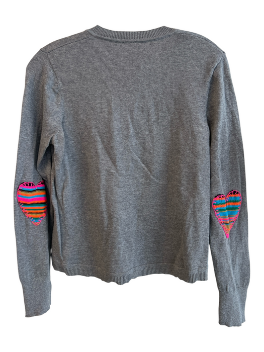 Lisa Todd Size Small gray & pink Cotton Half Button Long Sleeve Top gray & pink / Small