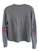 Lisa Todd Size Small gray & pink Cotton Half Button Long Sleeve Top gray & pink / Small