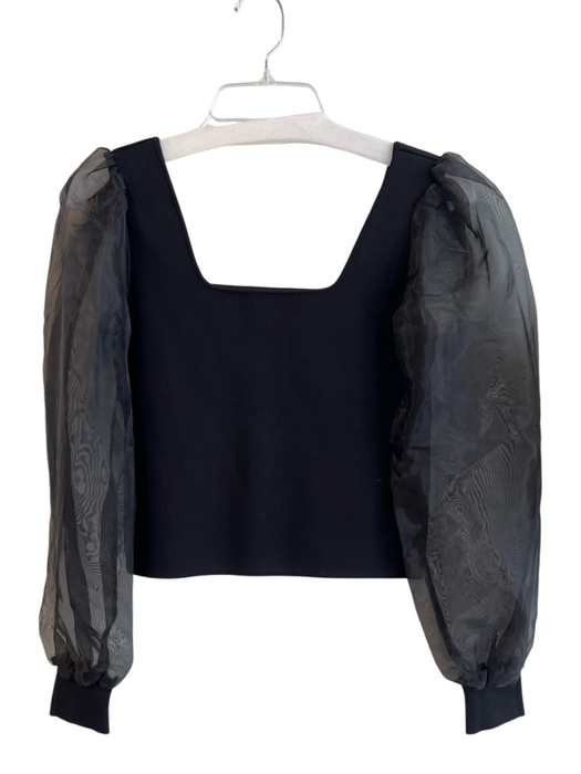 House of Harlow 1960 Size Small Black Viscose Square Neck & Back Top Black / Small