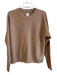 Joie Size Medium Tan Cashmere Crew Neck Long Sleeve Seam Detail Sweater Tan / Medium