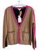 Lisa Todd Size Medium Brown, pink & black Cotton & Cashmere Long Sleeve Cardigan Brown, pink & black / Medium