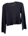 Nati Size Large Black Acrylic Blend Long Sleeve eye hook closure Cardigan Black / Large