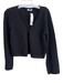 Nati Size Large Black Acrylic Blend Long Sleeve eye hook closure Cardigan Black / Large
