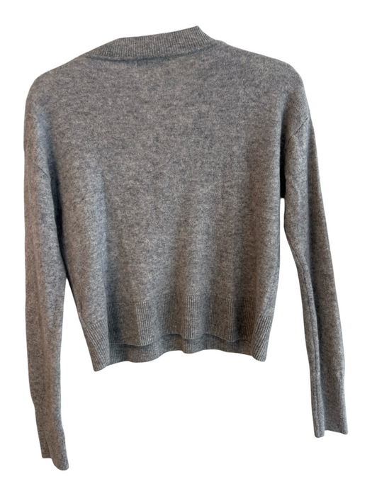 Rachel Zoe Size Medium Gray Cashmere V Neck Long Sleeve Heathered Sweater Gray / Medium