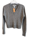 Rachel Zoe Size Medium Gray Cashmere V Neck Long Sleeve Heathered Sweater Gray / Medium