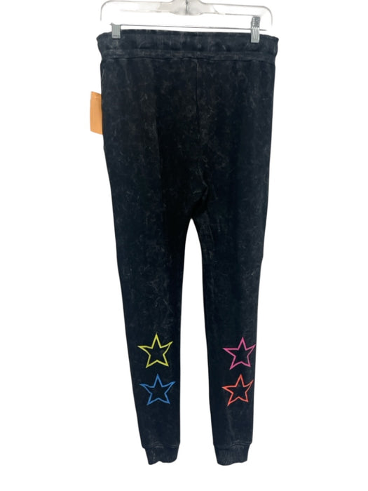 CHRLDR Size S/M Black Multi Cotton Blend Stars Boat Neck Faded Pants Set Black Multi / S/M