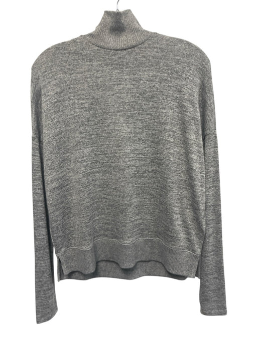 Rag & Bone Size XS Grey Rayon Blend Heathered Button Back Longline Mock Neck Top Grey / XS