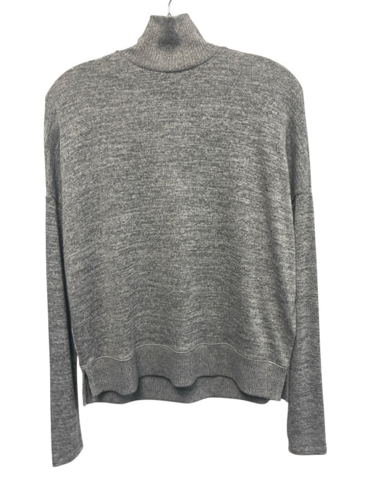 Rag & Bone Size XS Grey Rayon Blend Heathered Button Back Longline Mock Neck Top Grey / XS