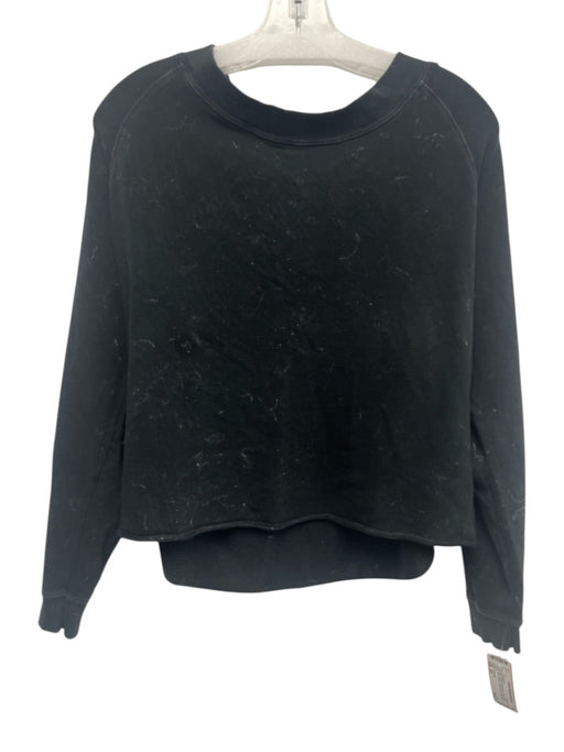 CHRLDR Size XS Black Multi Cotton Blend Stars Boat Neck Faded Sweatshirt Black Multi / XS