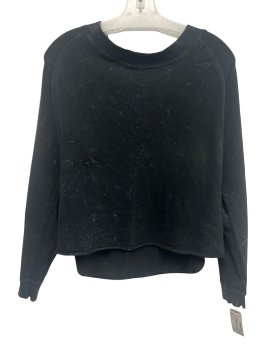 CHRLDR Size XS Black Multi Cotton Blend Stars Boat Neck Faded Sweatshirt Black Multi / XS