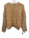 MNG Size S Brown Poly Blend Long Sleeve Ribbed Cuffs & Collar Sweater Brown / S