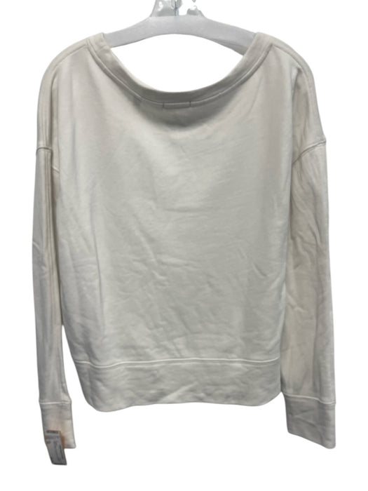 ATM Size XS White Cotton Long Sleeve Sweater White / XS