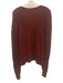 Rag & Bone Size M Burgundy Cotton Constrast Collar Long Sleeve V Neck Sweater Burgundy / M