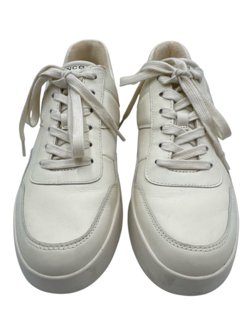 Vince Shoe Size 8.5 Off White Leather Lace Up Platform Round Toe Shoes Off White / 8.5