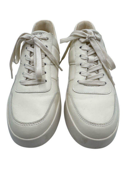 Vince Shoe Size 8.5 Off White Leather Lace Up Platform Round Toe Shoes Off White / 8.5