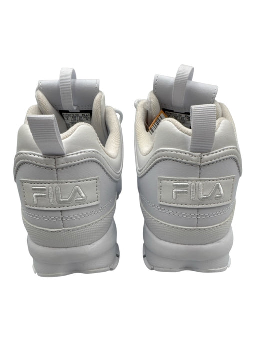 Fila Shoe Size 9 White Synthetic Platform Lace Up Round Toe Sneakers White / 9
