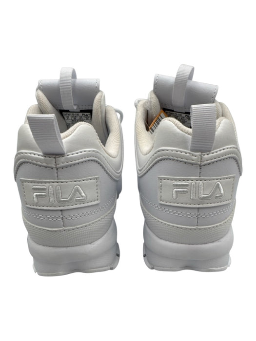 Fila Shoe Size 9 White Synthetic Platform Lace Up Round Toe Sneakers White / 9