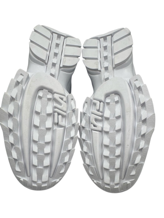 Fila Shoe Size 9 White Synthetic Platform Lace Up Round Toe Sneakers White / 9