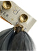 Shiver + Duke Grey Feather Dangle Gold Tone Accent Earrings Grey