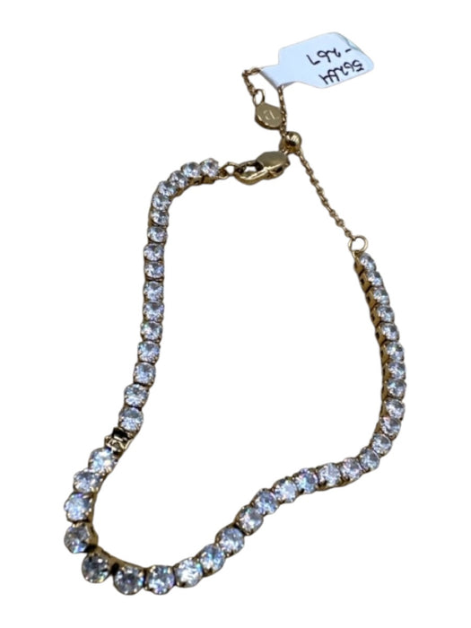Abbott Lyon Gold Metal Rhinestone Tennis Gold Tone Bracelet Gold