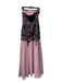 Sue Wong Size 10 Pink & Black Polyester Strapless Lace Bodice Sequin Design Gown Pink & Black / 10