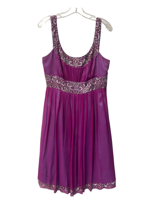 Adrianna Papell Size 12 Purple & Teal Missing Fabric Tag Sleeveless Dress Purple & Teal / 12