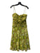 Chetta B Size 10 Green & Yellow Missing Fabric Tag Spaghetti Strap Floral Dress Green & Yellow / 10