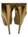 Casadei Shoe Size 10 Beige & Gold Leather Almond Toe Platform closed heel Pumps Beige & Gold / 10