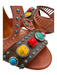 Gucci Shoe Size 39.5 Brown & Multi Leather Peep Toe Laser Cut Stiletto Pumps Brown & Multi / 39.5