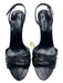 Saint Laurent Shoe Size 40 Black Leather open toe Slingback Strappy Pumps Black / 40
