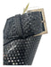 Fendi Black & Clear Patent Fishnet Coated Silver Buckle Waist Belt Belts Black & Clear / S/M