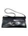 Furla Black Polished Leather Push Lock Flap Shoulder Bag Rectangle Bag Black / Small