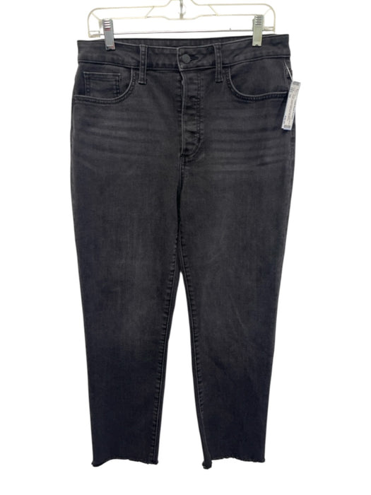Joe's Size 29 Faded Black Cotton Denim High Rise Whiskering Tapered Jeans Faded Black / 29