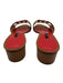 CH Carolina Herrera Shoe Size 40 Tan Brown Leather Block Heel Logo Mule Sandals Tan Brown / 40