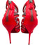 Christian Louboutin Shoe Size 40 Neon Coral Pink Patent Leather open toe Pumps Neon Coral Pink / 40