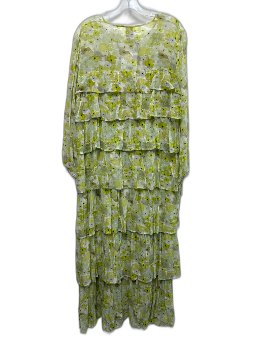 Baum und Pferdgarten Size S / 36 Green & White Viscose Abstract Floral Dress Green & White / S / 36