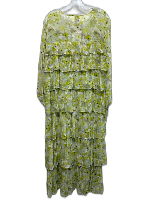 Baum und Pferdgarten Size S / 36 Green & White Viscose Abstract Floral Dress Green & White / S / 36
