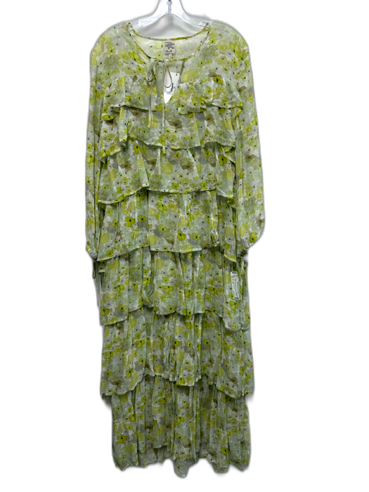 Baum und Pferdgarten Size S / 36 Green & White Viscose Abstract Floral Dress Green & White / S / 36
