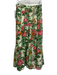 Mille Resort & Travel Size M Green & Multi Cotton Floral Striped Skirt Green & Multi / M